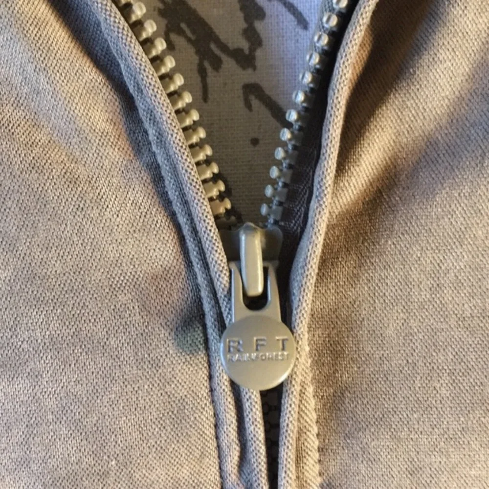 RFT Rainforest Down Filled Suede Bomber Jacket Zip up, Men size Large EUC - Picture 4 of 8